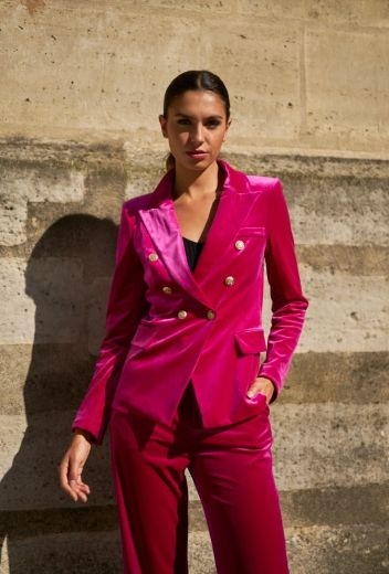 double-breasted-velvet-blazer-jacket-pink-gold-buttons-size-10-medium
