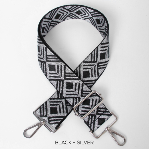 blacksilver-chevron-bag-strap