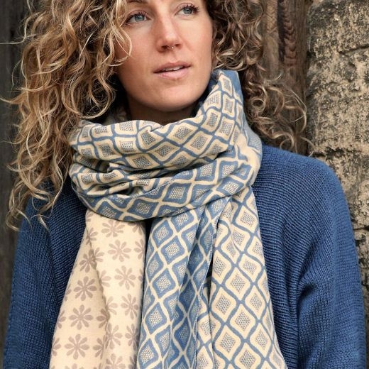 blue-grey-beige-patch-tile-print-jacquard-scarf