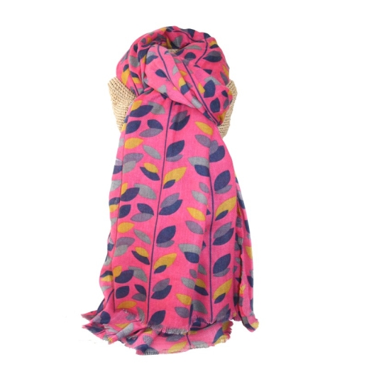 colourful-leaves-scarf-pink