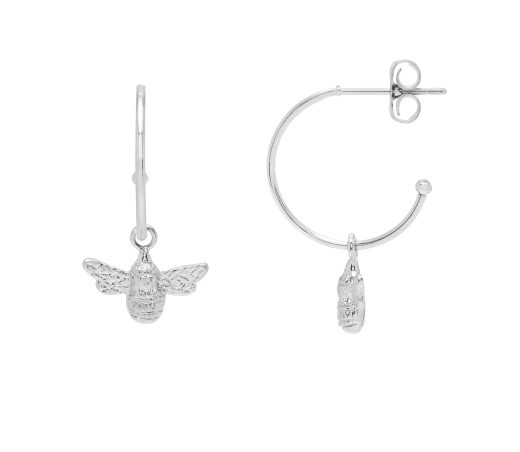 estella-bartlett-bee-drop-hoop-earrings-silver-plated