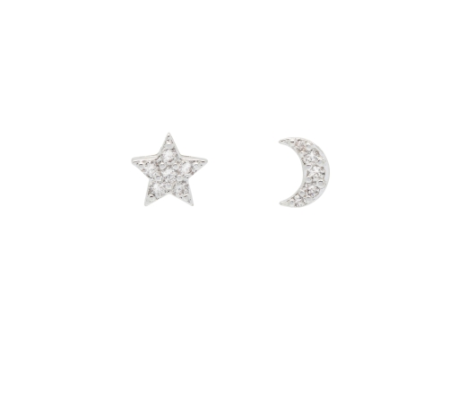 estella-bartlett-mismatched-cz-star-moon-stud-earrings-silver-plated