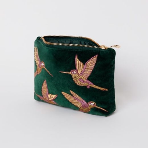 hummingbird-forest-velvet-makeup-bag