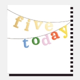 FIVE TODAY MULTI TEXT BUNTING 