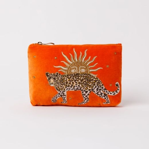 leopard-makeup-bag-orange-popsicle-velvet