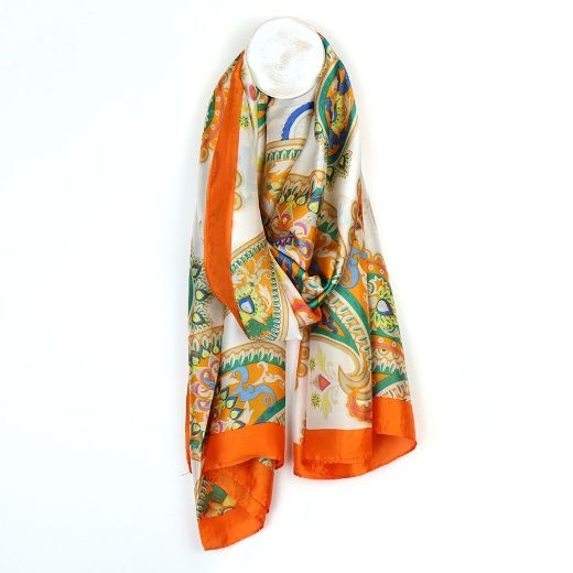 orange-mix-silk-feel-large-paisley-print-scarf