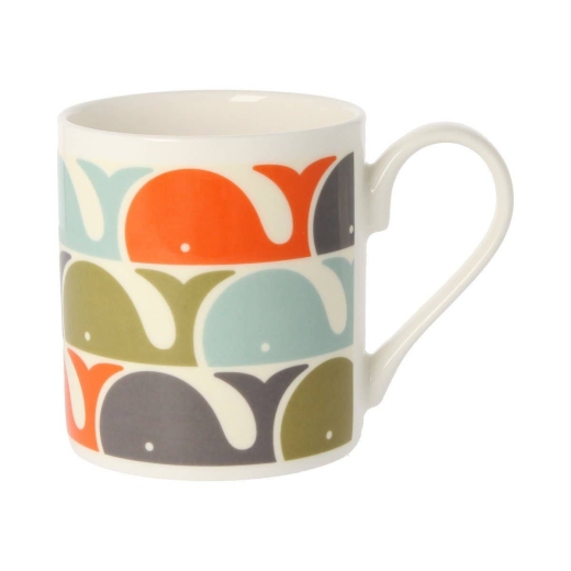 orla-kiely-whale-orange-mug