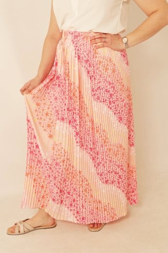 pink-fuchsia-star-wave-pleated-midi-skirt