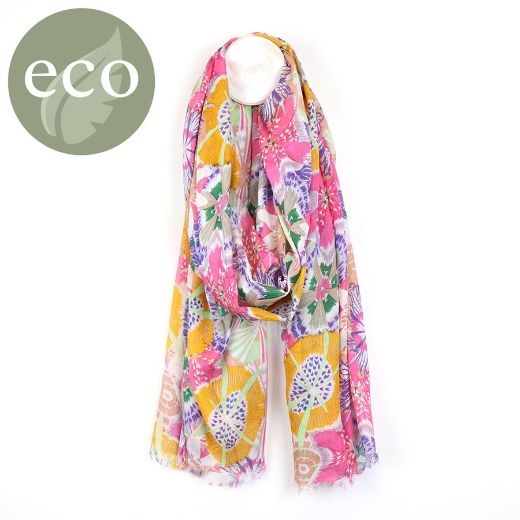 pink-mix-passion-flower-print-scarf