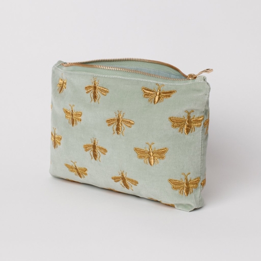 sage-bee-velvet-everyday-travel-pouch
