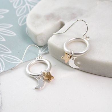 silver-plated-hoop-drop-star-moon-earrings