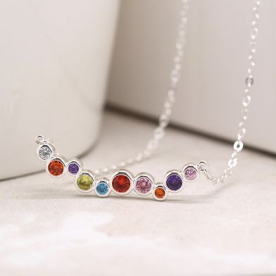silver-plated-rainbow-crystal-irregular-bar-necklace