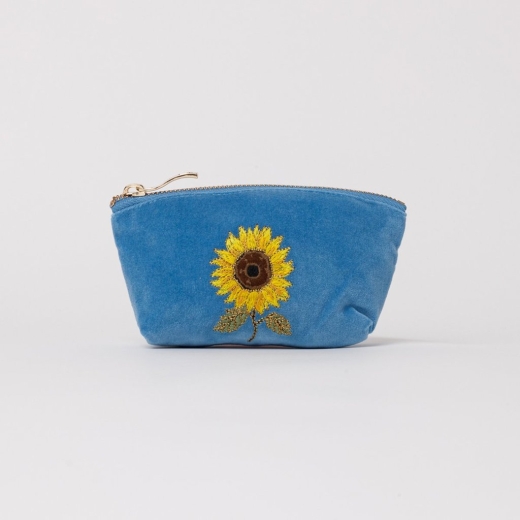 sunflower-blue-velvet-coin-purse