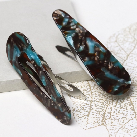 turquoise-and-dark-mix-snap-hair-clip-duo
